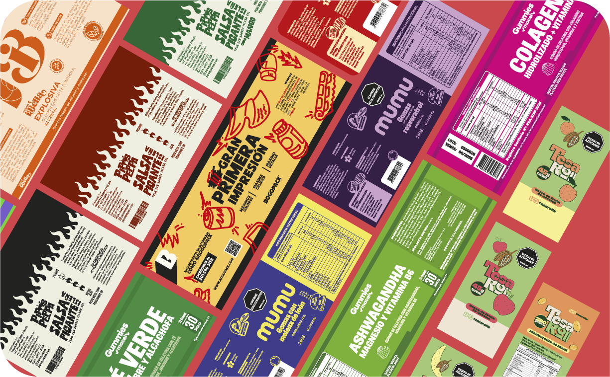 Collage de empaques Bogopack